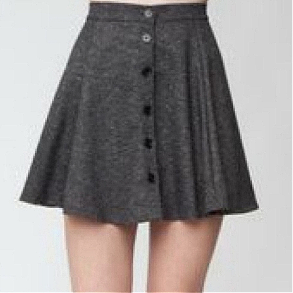 Brandy Melville Preppy Grey Skater Skirt